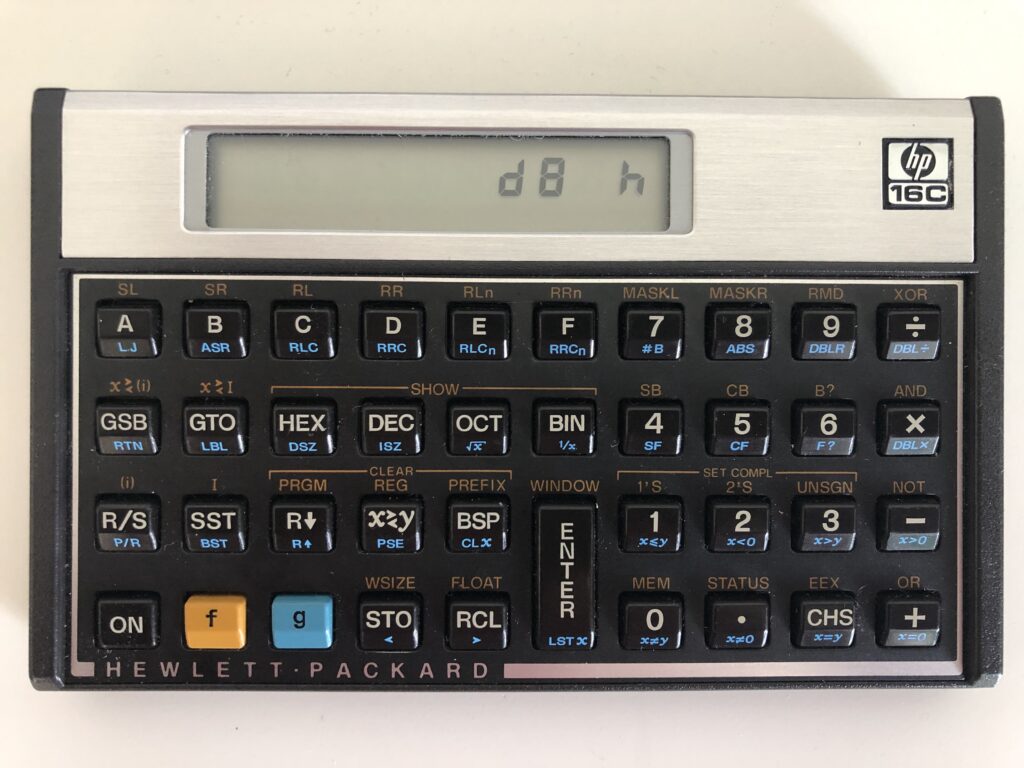 HP16C Computer Scientist Calculator d8aBass