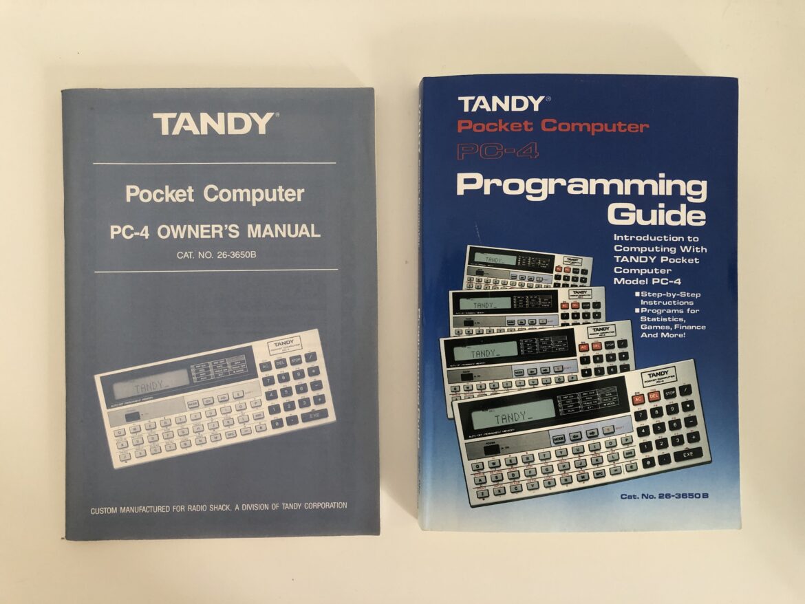 Tandy Pocket Computer PC-4 Programming Guide